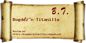 Bogdán Titanilla névjegykártya