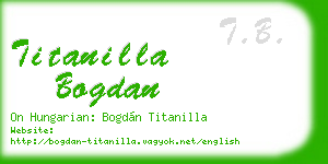 titanilla bogdan business card
